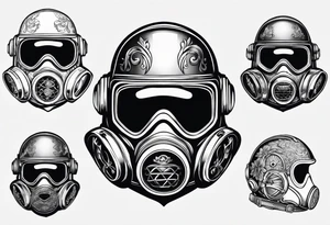 Scuba dive helmet tattoo idea