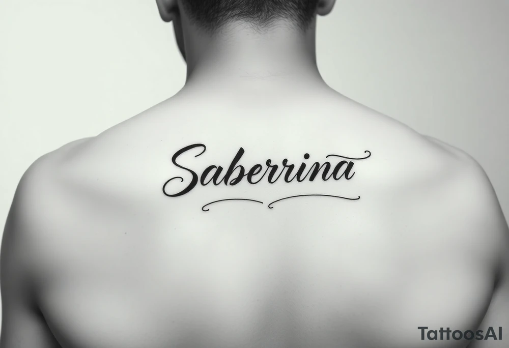 English writing Sabrina esquival perez tattoo idea