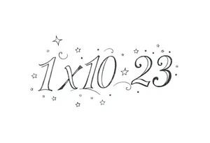 1x10^23 surrounded by stars tattoo idea