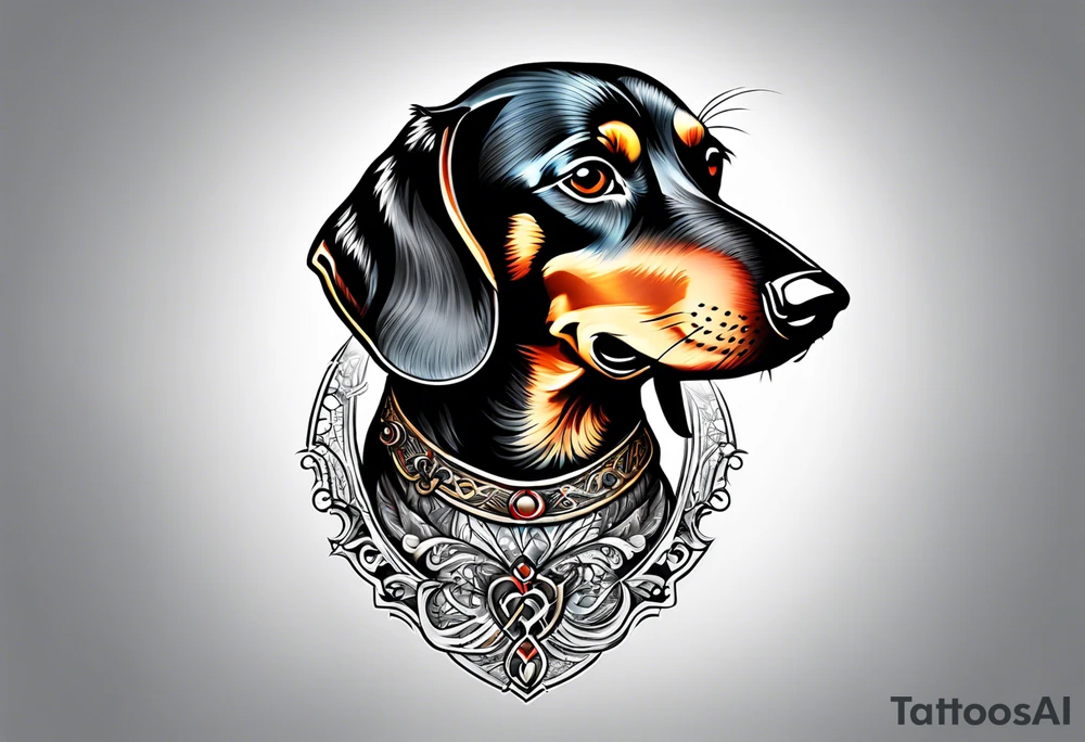 dachshund bark tattoo idea