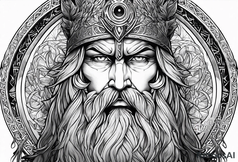 nordic god eye scar odin tattoo idea