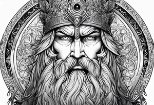 nordic god eye scar odin tattoo idea