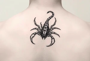 A mysterious scorpion neck tattoo tattoo idea