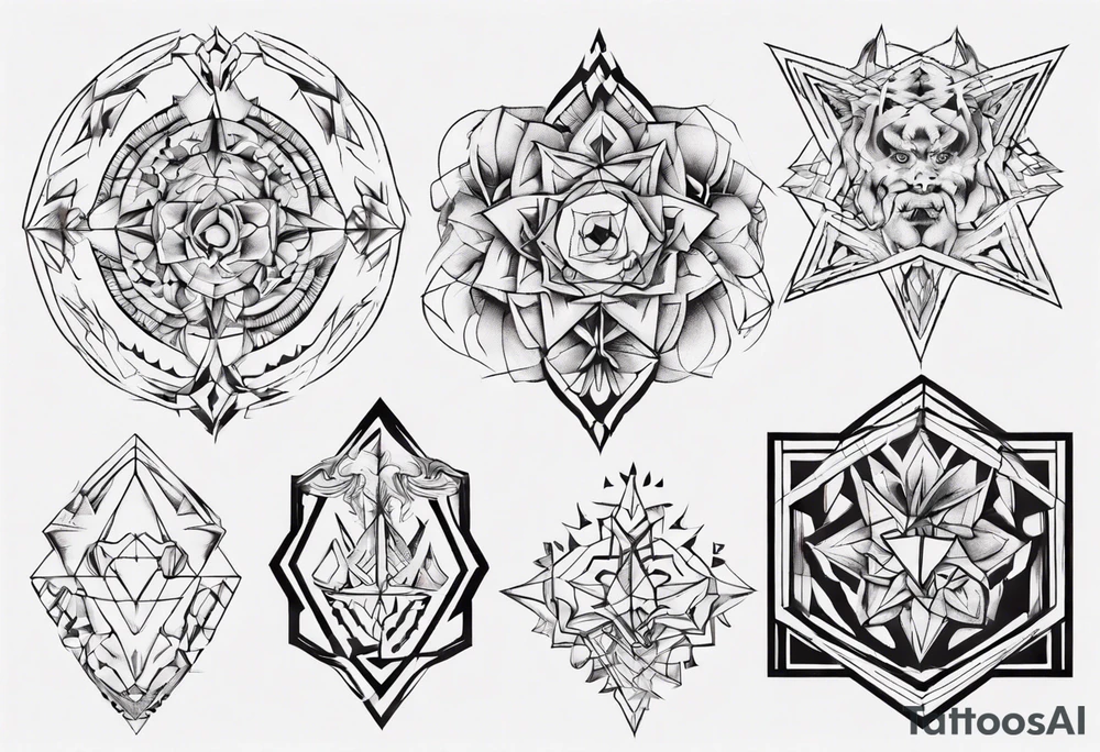 Geometric Ornemental tattoo idea