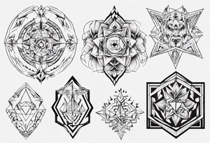Geometric Ornemental tattoo idea