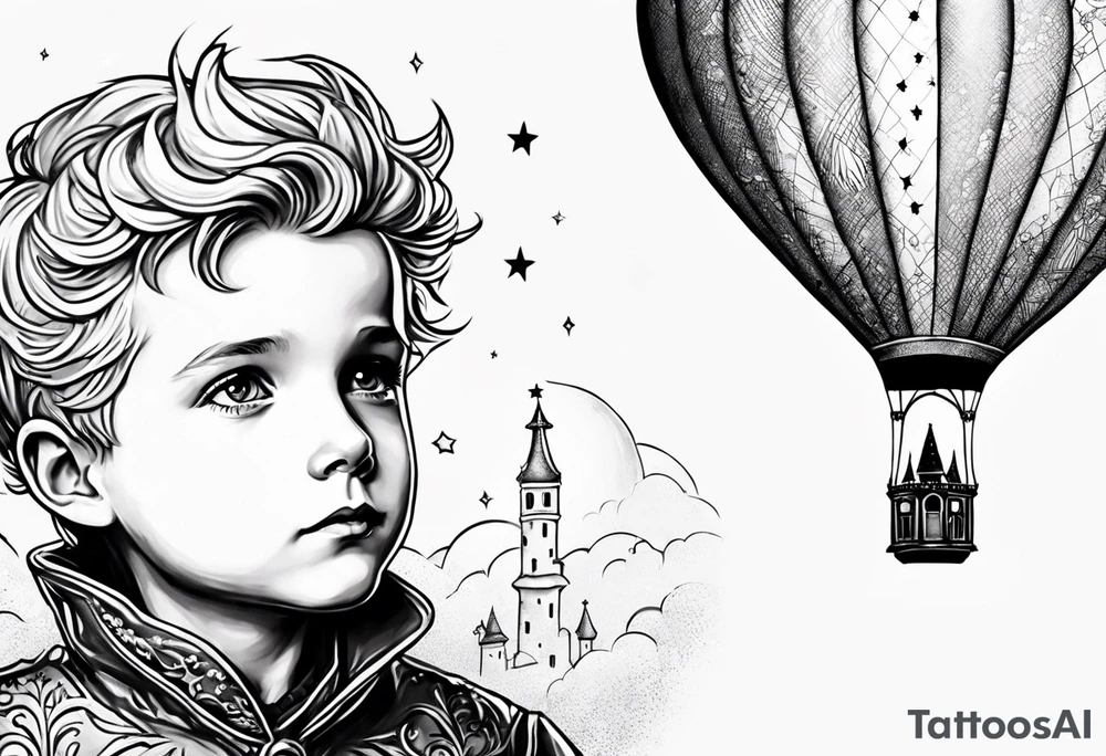 “Little prince” holding a baloon tattoo idea