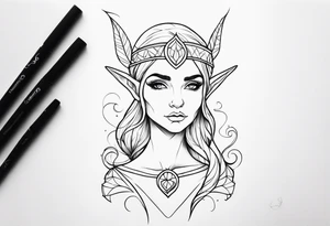 Whimsical Elf tattoo idea