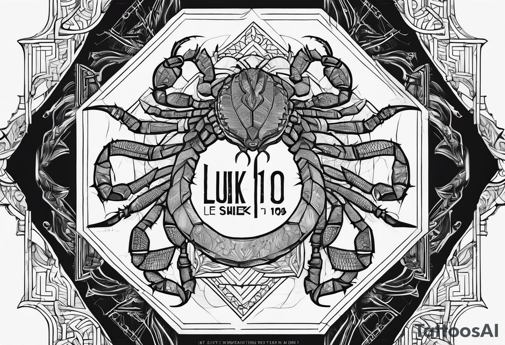 Luke 10:19 bible verse with a scorpion tattoo idea