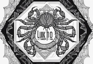 Luke 10:19 bible verse with a scorpion tattoo idea
