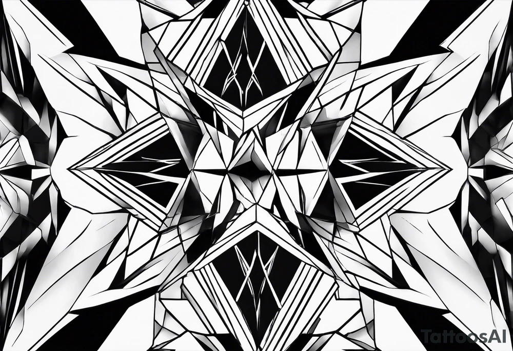 Abstract crystal tattoo idea