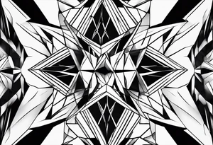 Abstract crystal tattoo idea
