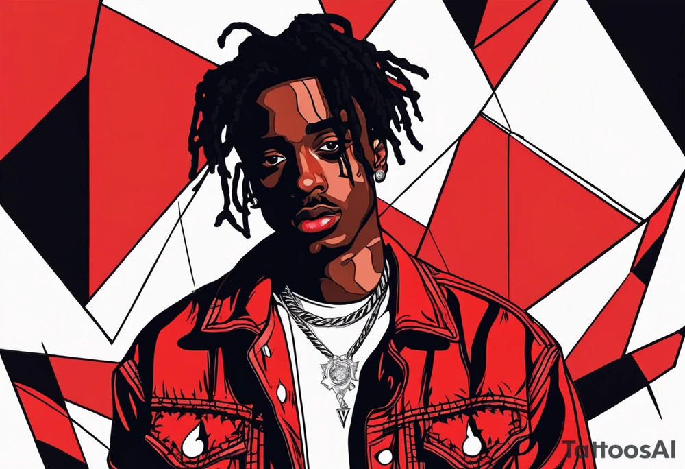 whole lotta red playboi carti album  sleeve tattoo idea