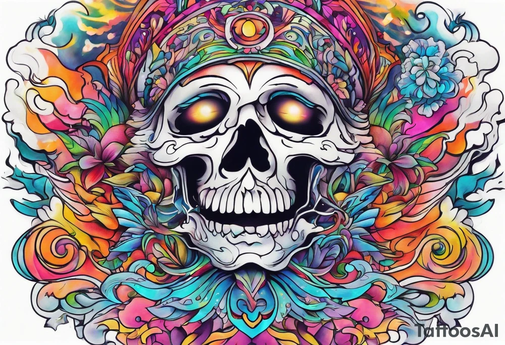 ghost on lsd tattoo idea