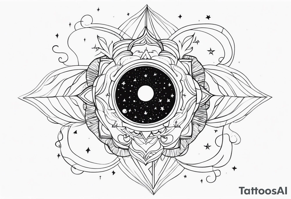 universe vision inside yogi's mind tattoo idea