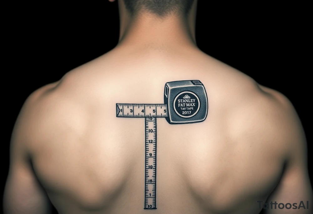 A Stanley fat max 25' tape measure going down your forarm tattoo idea