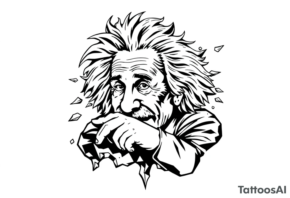 Einstein at a bank tattoo idea