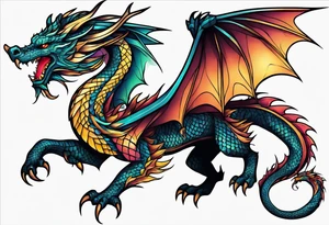 symetrical dragon tattoo idea