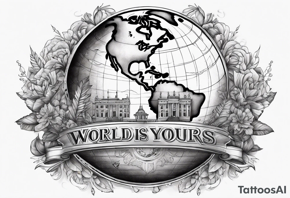The world is yours tattoo idea