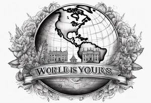 The world is yours tattoo idea