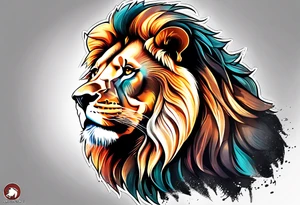 African lion tattoo idea