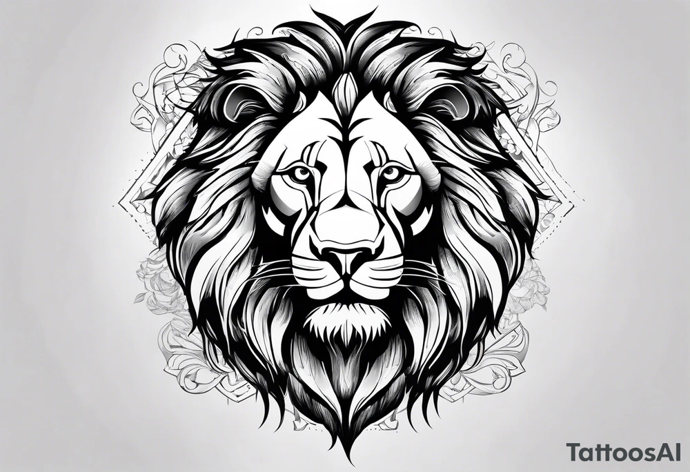 Lion tattoo with cross and armenian flag tattoo idea