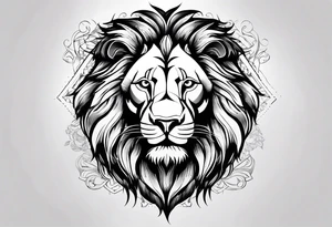 Lion tattoo with cross and armenian flag tattoo idea