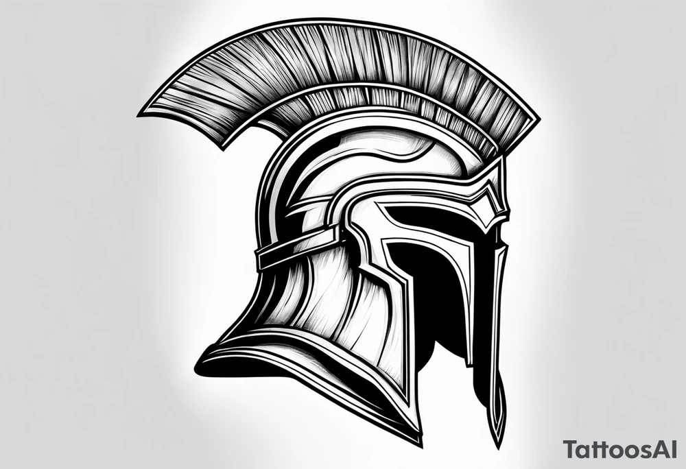 Spartan helmet tattoo idea
