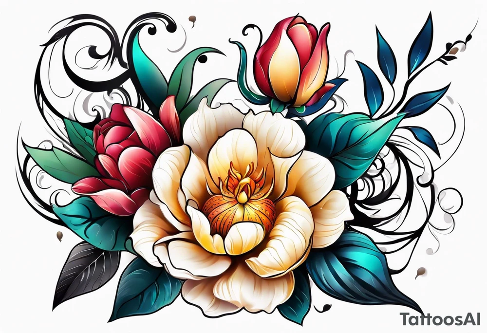 Flowers tattoo idea