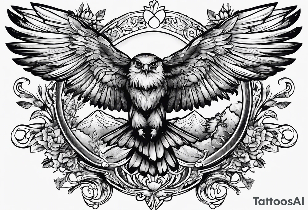 Weisse fliegende Taube tattoo idea