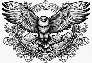 Weisse fliegende Taube tattoo idea