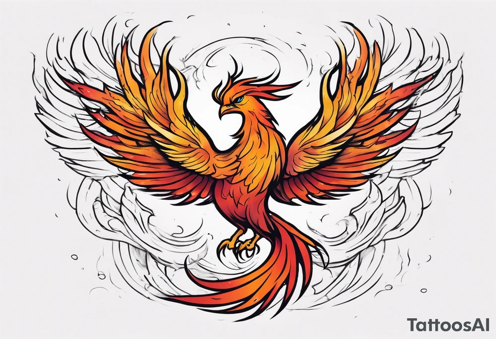 phoenix being reborn tattoo idea