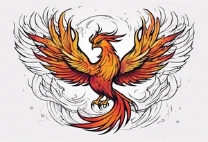 phoenix being reborn tattoo idea