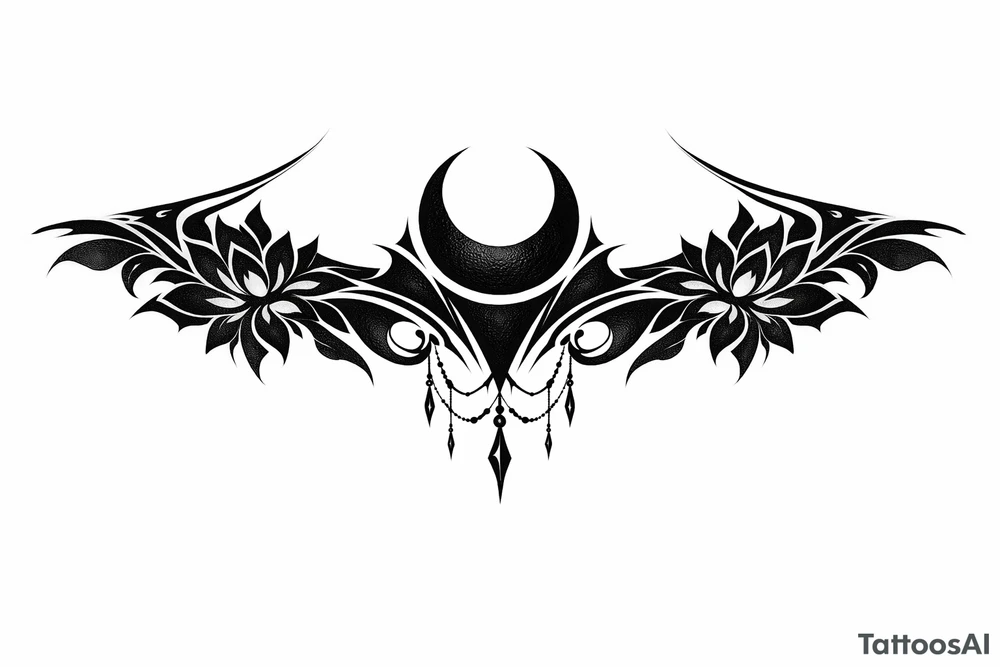 neckline tattoo along the collarbone tattoo idea