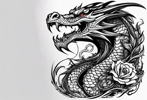 create a dragon tattoo that andrew tate has on his chest. tattoo idea