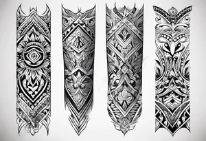 Tribal arm sleeve tattoo idea