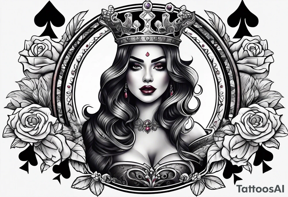 Latin Queen Of Spades hip tattoo tattoo idea