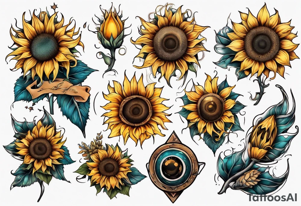 Sunflower tattoo idea