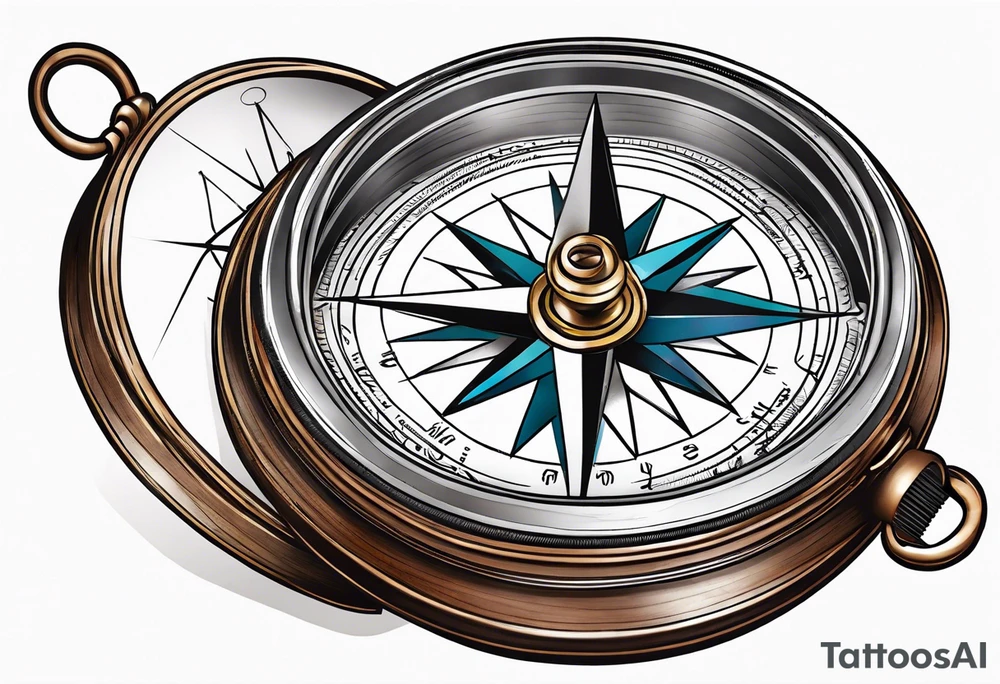 compass with lid tattoo idea