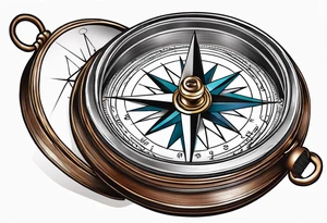 compass with lid tattoo idea