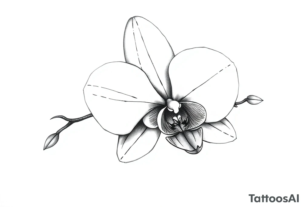 Small orchid tattoo idea