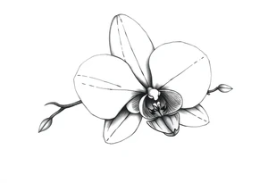 Small orchid tattoo idea