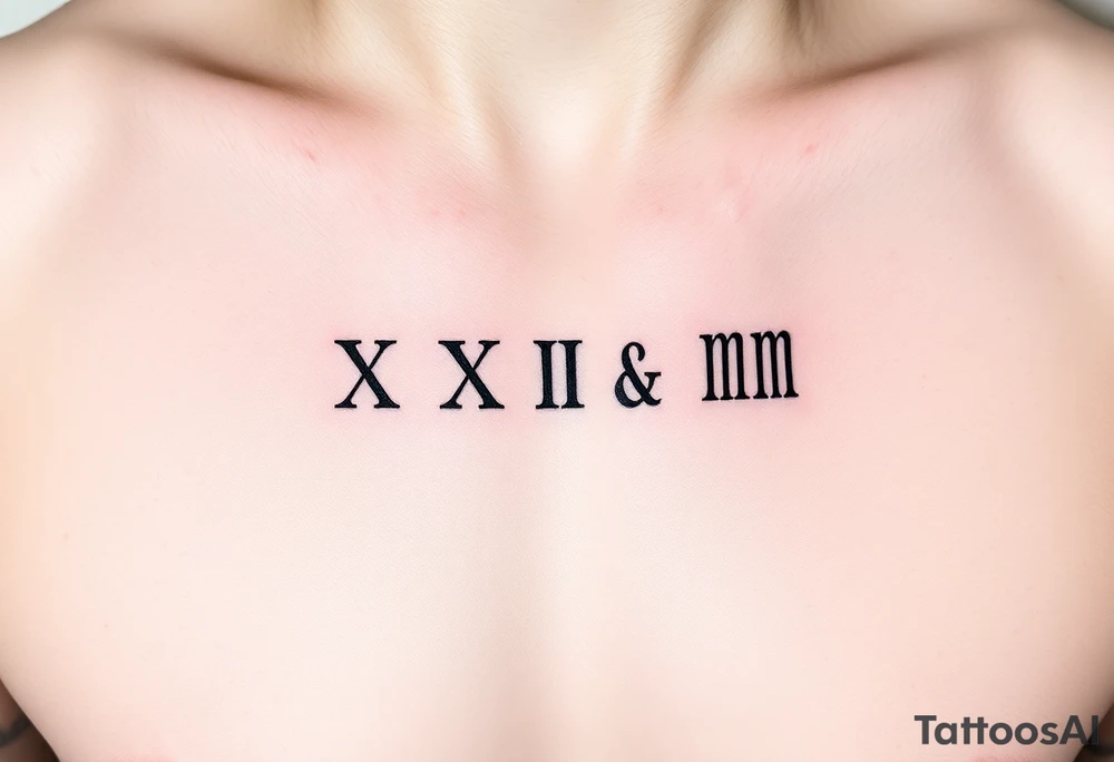 roman numerals tattoo idea