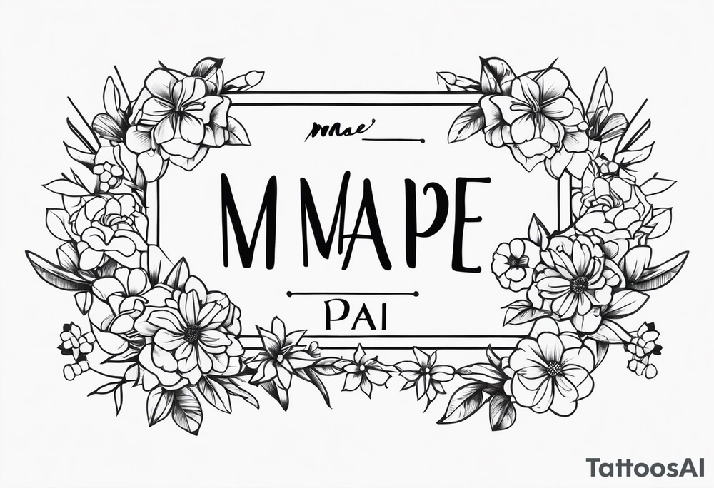 Mãe é pai tattoo idea