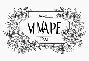 Mãe é pai tattoo idea
