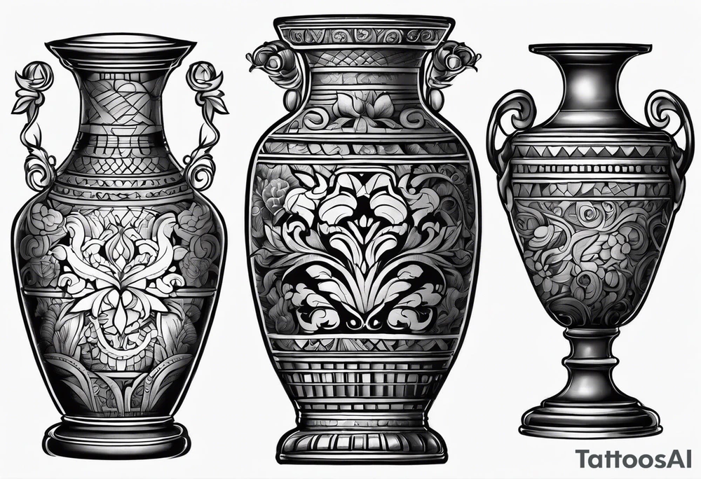 drawing ancient vase tattoo idea