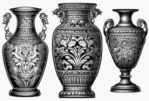 drawing ancient vase tattoo idea