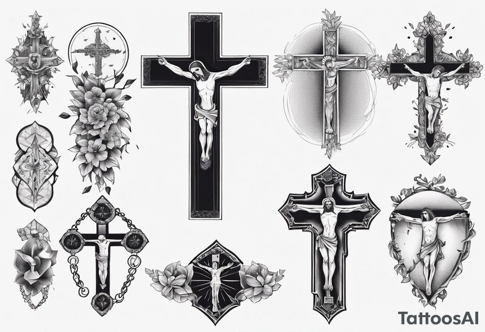 Crucifix tattoo idea