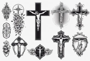 Crucifix tattoo idea