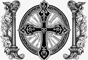 The symbol of Matthias a open Bible and a battle Axe tattoo idea