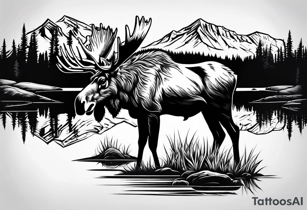 Mountain View with a moose tattoo idea